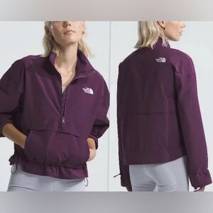 The North Face Easy Wind Half Zip Jacket, Black Currant - Large